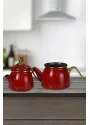 PR Home Red Mini Model Emaye Çaydanlık