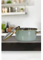 PR Home Soft Green Emaye Kızartma Tenceresi 22 cm