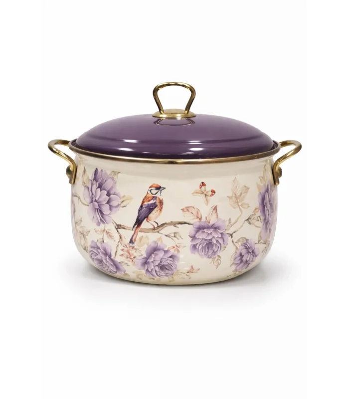 PR Home Fiorella Derin Bombeli Emaye Tencere 24 cm