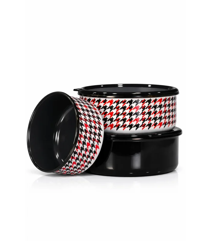 PR Home Forte Black Emaye Üçlü Saklama Seti