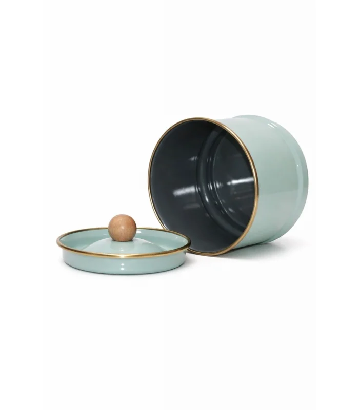 PR Home Soft Green Emaye Kavanoz