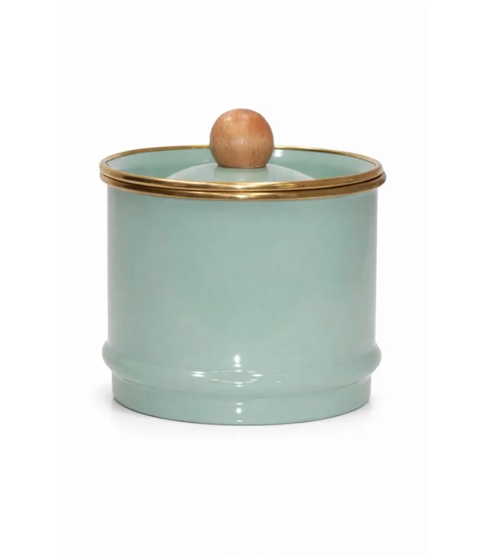 PR Home Soft Green Emaye Kavanoz