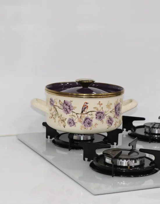 PR Home Fiorella Düz Form Emaye Tencere 20 cm