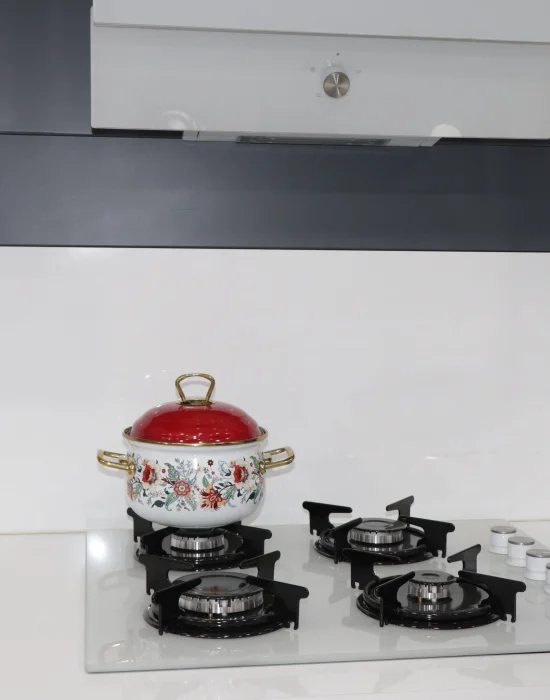 PR Home Magnolia Derin Bombeli Emaye Tencere 16 cm