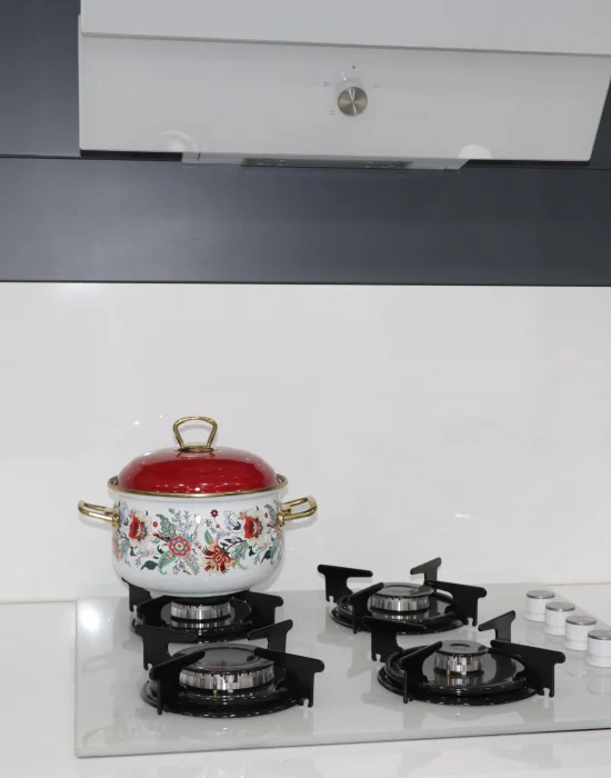 PR Home Magnolia Derin Bombeli Emaye Tencere 18 cm