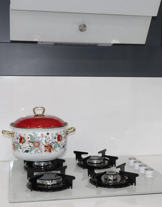 PR Home Magnolia Derin Bombeli Emaye Tencere 22 cm