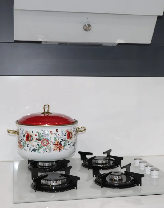 PR Home Magnolia Derin Bombeli Emaye Tencere 24 cm