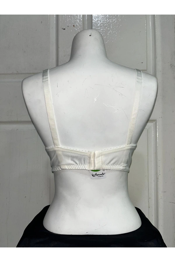 Nergiz Kadın C Cup Fitilli Kumaş Toparlayıcı Ekru Sütyen