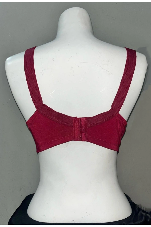 Nergiz Kadın C Cup Penye Kumaş Balensiz Bordo Sütyen