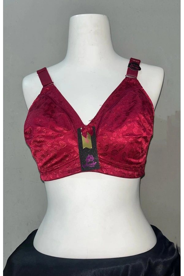 Nergiz Kadın C Cup Penye Kumaş Balensiz Bordo Sütyen