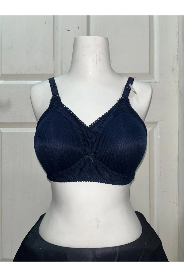 Nergiz Kadın C Cup Fitilli Kumaş Toparlayıcı Lacivert Sütyen