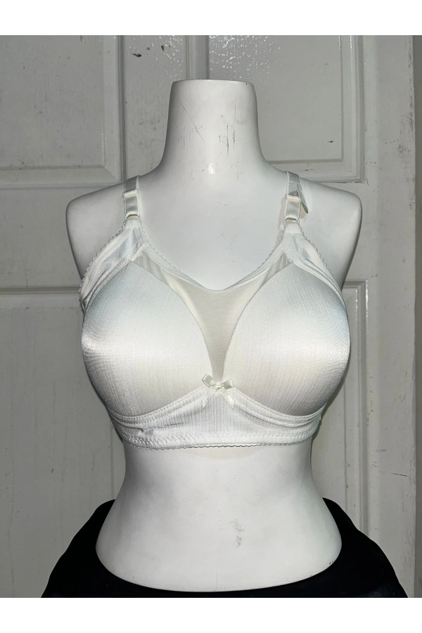 Nergiz Kadın C Cup Dantel Detaylı Toparlayıcı Ekru Sütyen