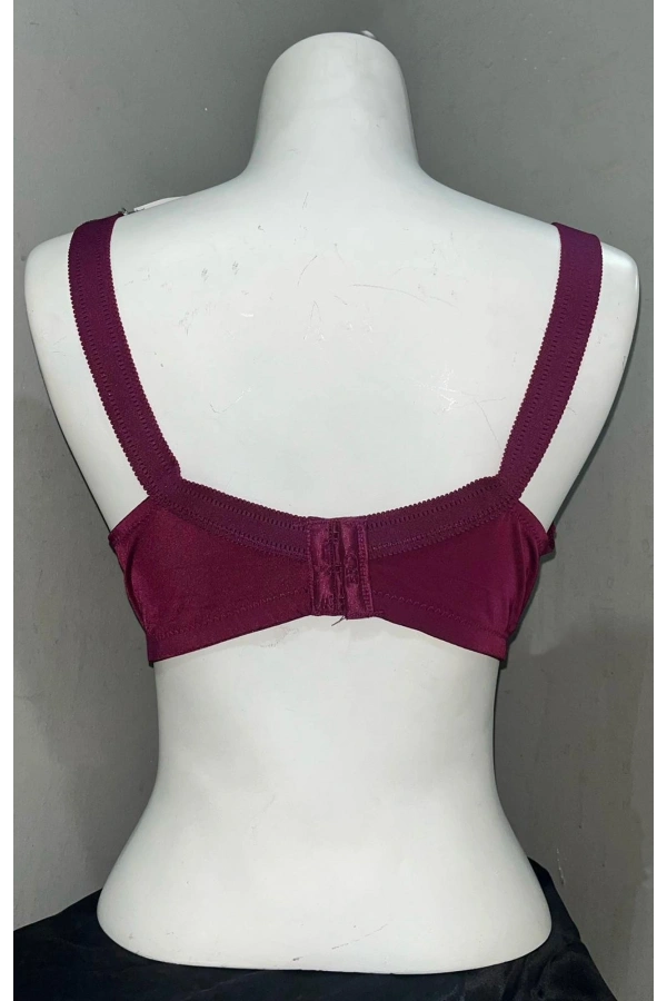 Nergiz Kadın C Cup Penye Kumaş Balensiz Mürdüm Sütyen