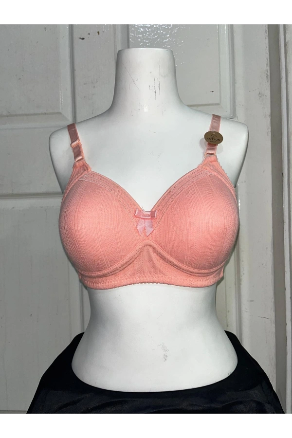 Nergiz Kadın C Cup Pamuklu Dantel Detaylı Toparlayıcı Pudra Sütyen