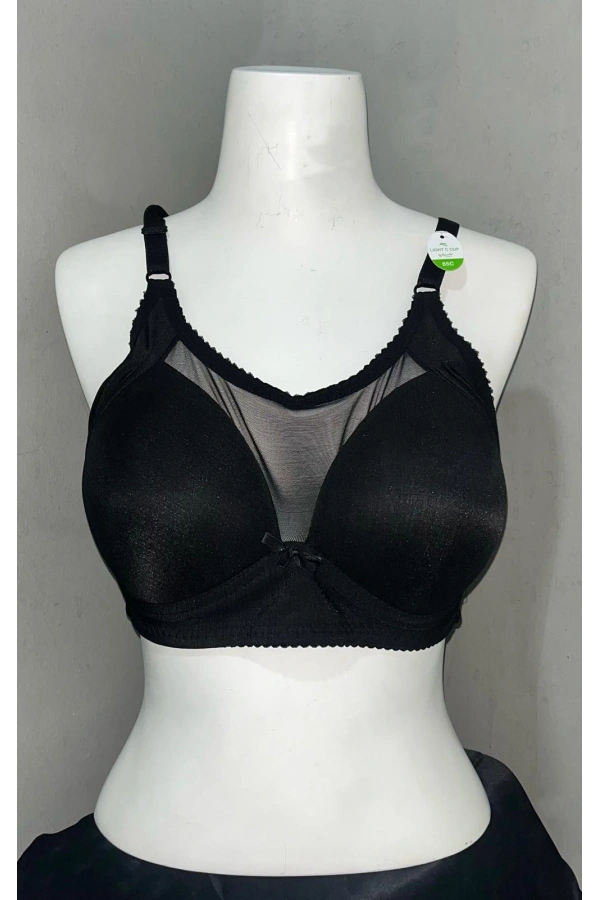 Nergiz Kadın C Cup Dantel Detaylı Toparlayıcı Siyah Sütyen