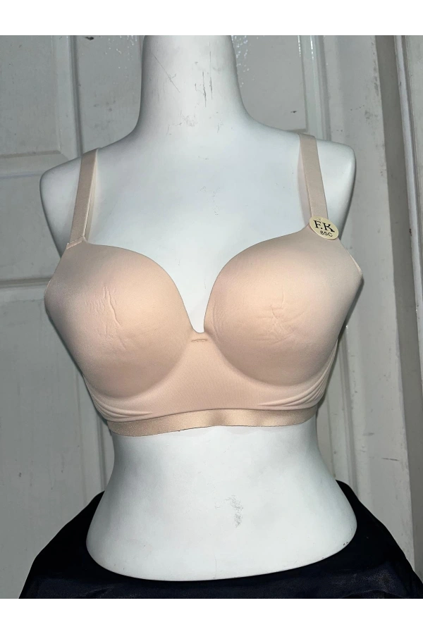 F.K Kadın C Cup Desteksiz ve Balensiz Lazer Kesim Ten Sütyen