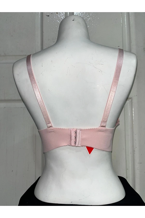 F.K Kadın Lazer Kesim Destekli ve Balenli Pembe Sütyen