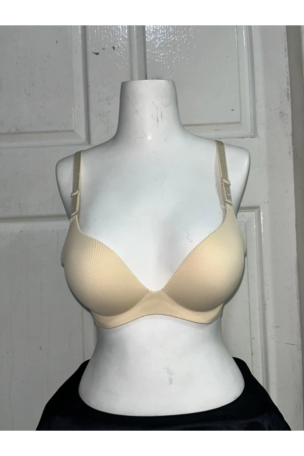 F.K Kadın Fitilli Dolgulu ve Balenli Ten Sütyen