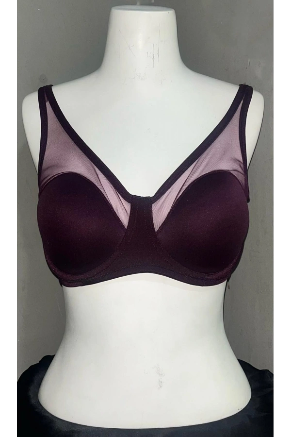 Le Jardin Kadın Tüllü Toparlayıcı Soft Cup Mürdüm Sütyen