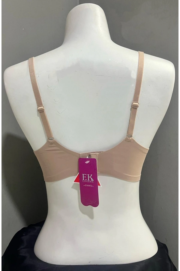 F.K Kadın Desteksiz ve Balensiz Lazer Kesim Ten Sütyen