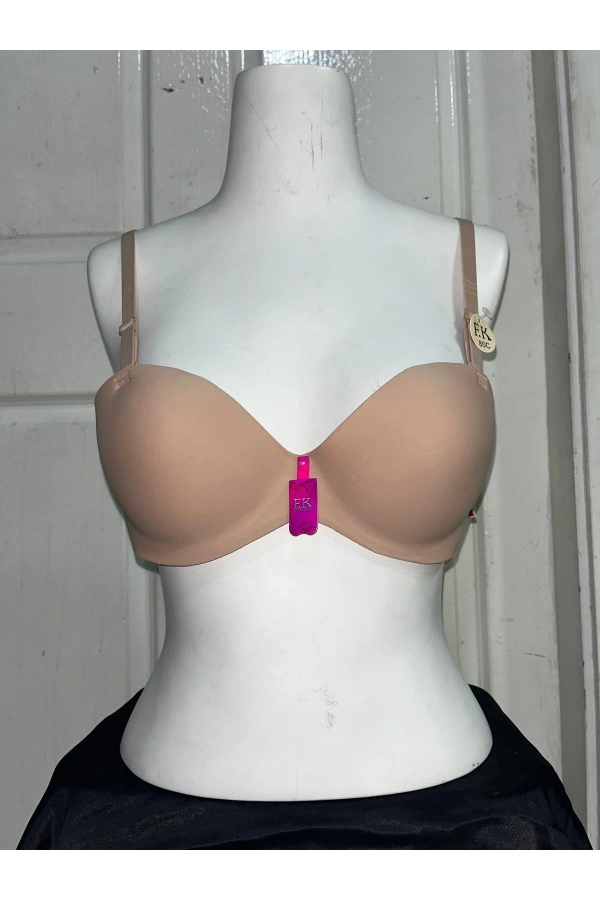 F.K Kadın C Cup Desteksiz ve Balenli Lazer Kesim Ten Sütyen