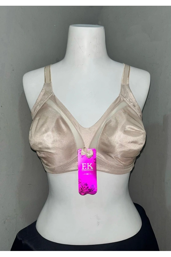 F.K Kadın Tül Detaylı Balensiz Toparlayıcı Ten Sütyen