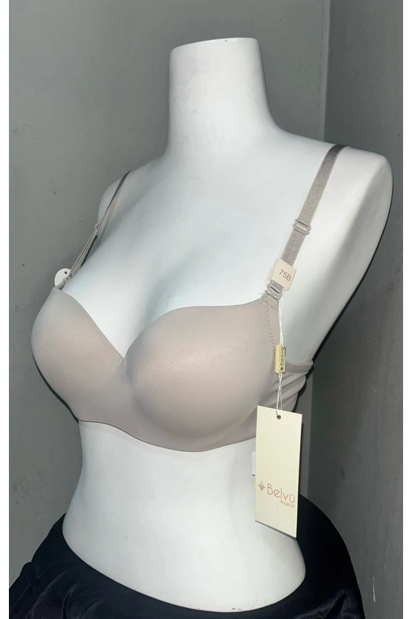 Belvü Kadın Dolgulu Mikro Destekli Mor Sütyen