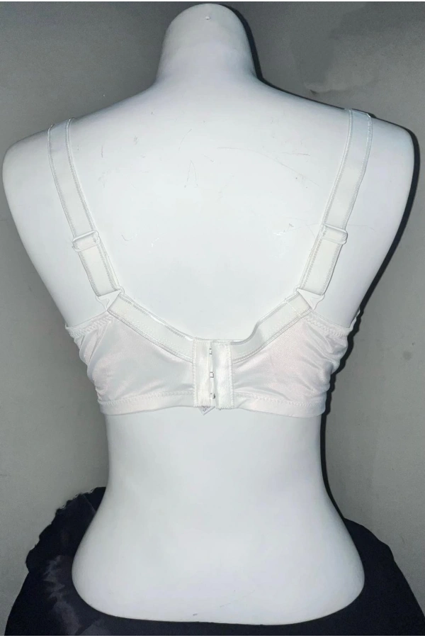 F.K Kadın Tül Detaylı Balensiz Toparlayıcı Beyaz Sütyen
