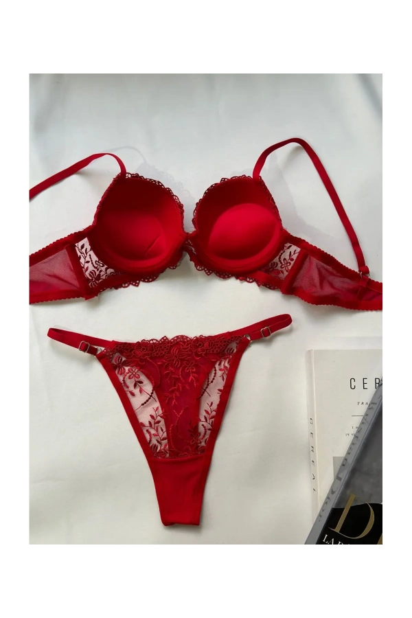 Arona Destekli Brode Takım Kırmızı-171