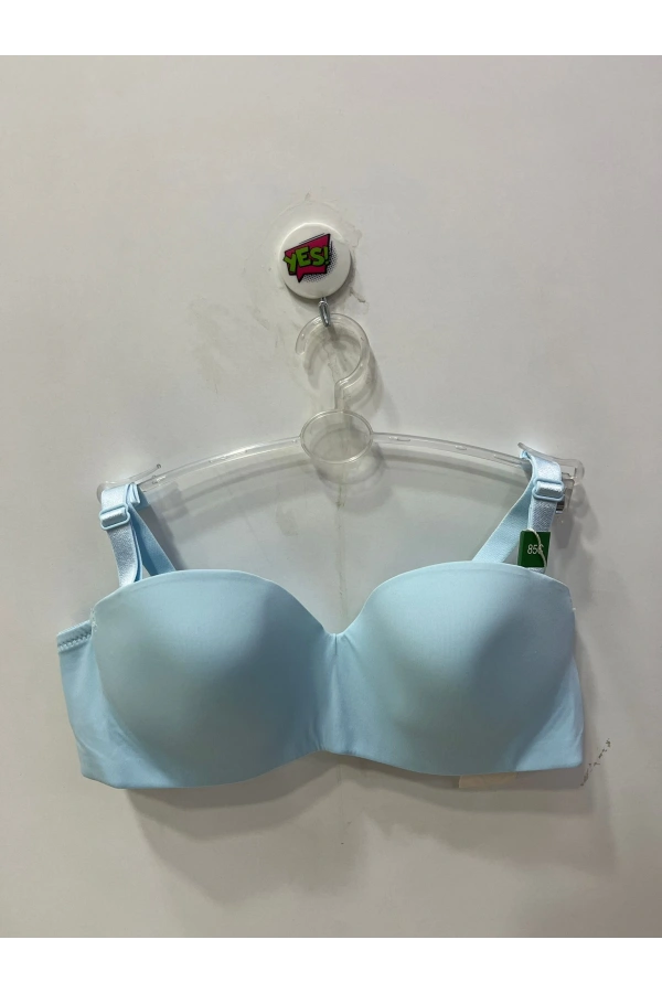 Belvü Kadın C Cup Mikro Dolgusuz Straplez Bebek Mavisi Sütyen