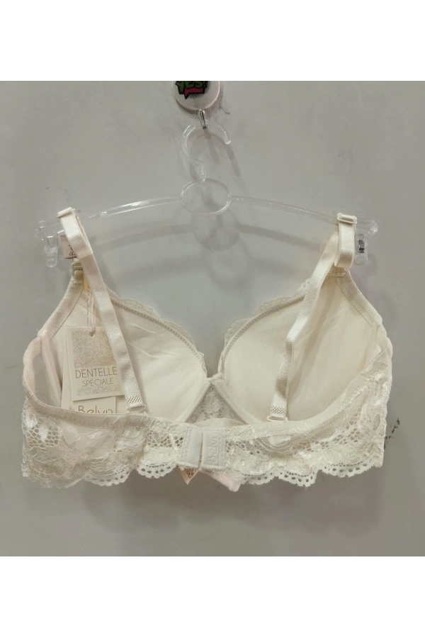 Belvü Kadın Dolgulu Dantel Detaylı K. Beyaz Sütyen - 1112