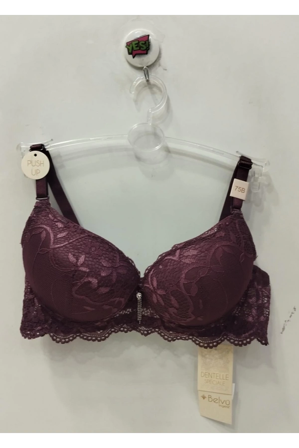 BELVÜ DANTELLİ DOLGULU SÜTYEN-MOR