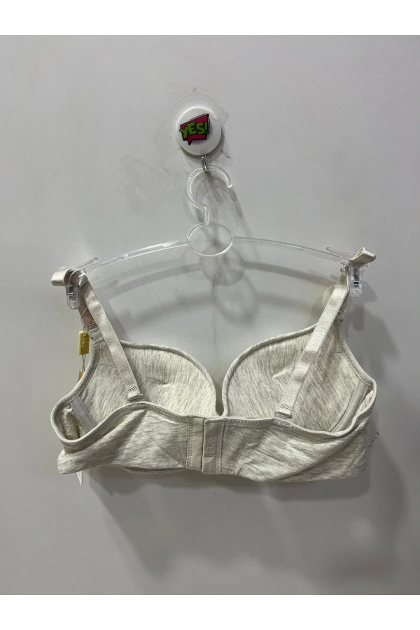 Belvü Kadın Double Destekli Penye Melanj Gri Sütyen