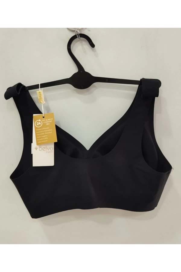 Belvü Kadın Lazer Kesim Çıkarılabilir Pedli Siyah Sütyen -1231