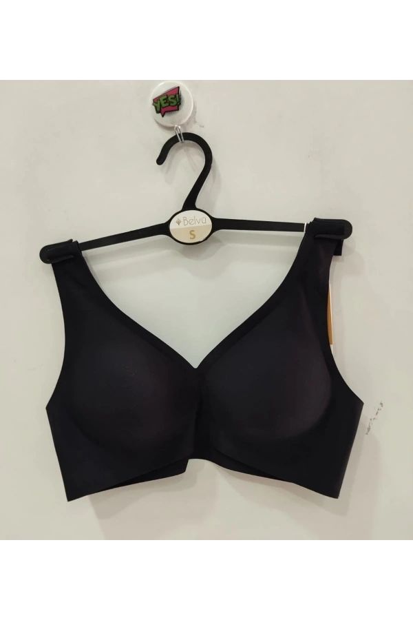Belvü Kadın Lazer Kesim Çıkarılabilir Pedli Siyah Sütyen -1231
