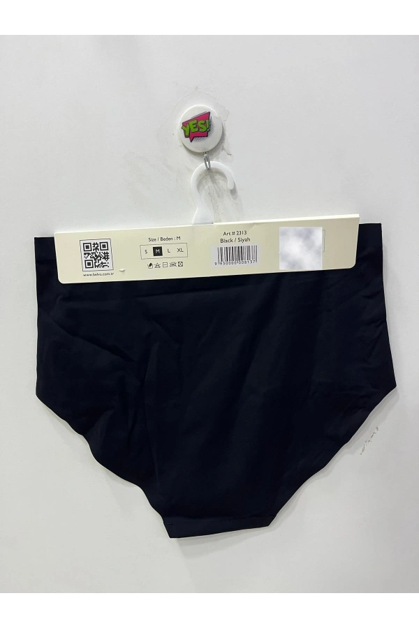 BELVÜ Kadın Lazer Kesim Yüksek Bel İz Yapmayan Siyah Külot