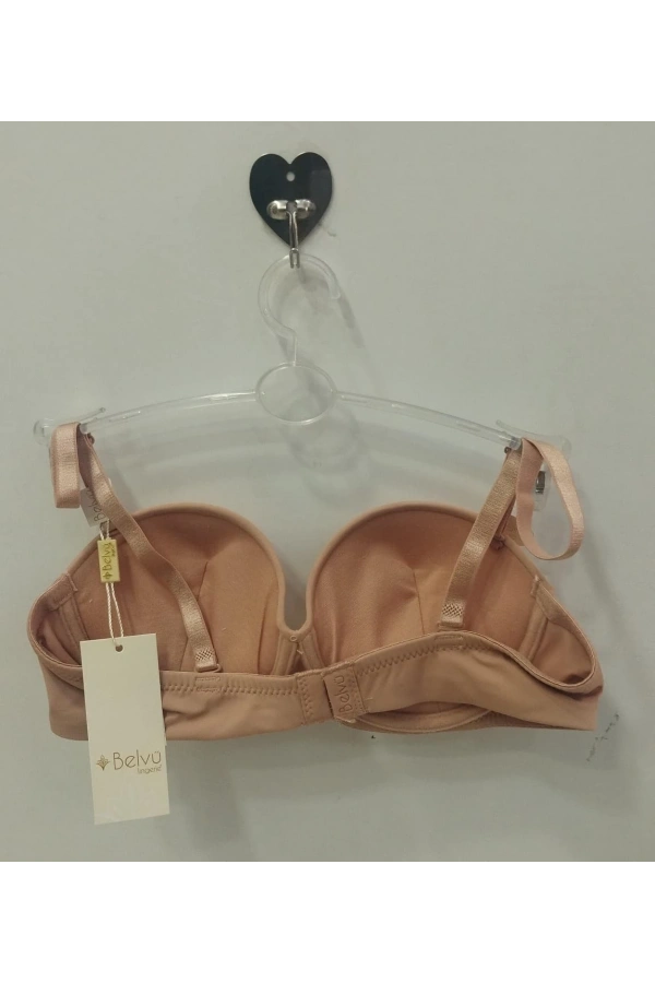 BELVÜ STRAPLEZ DOLGULU MİKRO TULUM SÜTYEN 1110P-SÜTLÜ KAHVE
