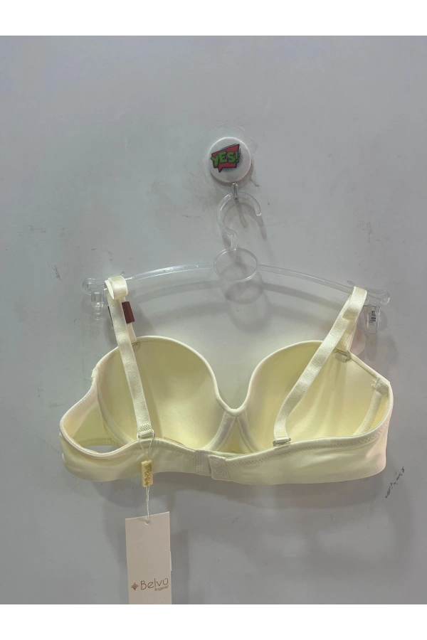 Belvü Kadın Straplez Dolgusuz Mikro Kumaş Ekru Sütyen - 1110