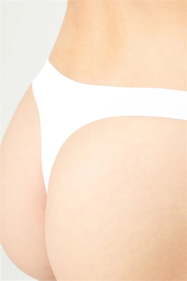 COTTONHİLL Basic Klasik Lazer Kesim Kadın Külot-BEYAZ