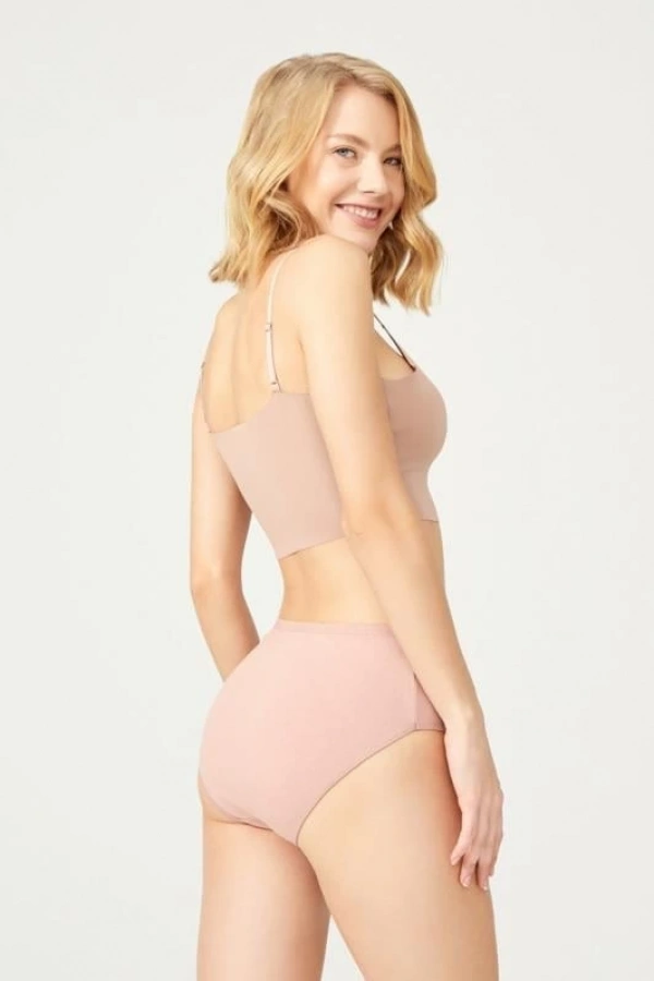 COTTONHİLL Basic Koyu Ten Rengi %95 Pamuklu Geniş Kenarlı Külot