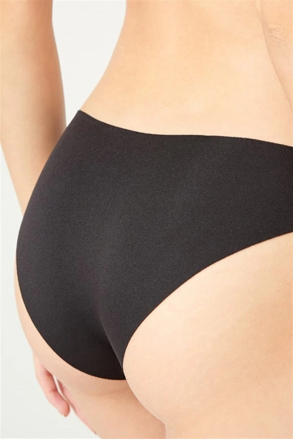 COTTONHİLL Siyah Klasik Basic Lazer Kesim Kadın Bikini Külot-0462-SİYAH