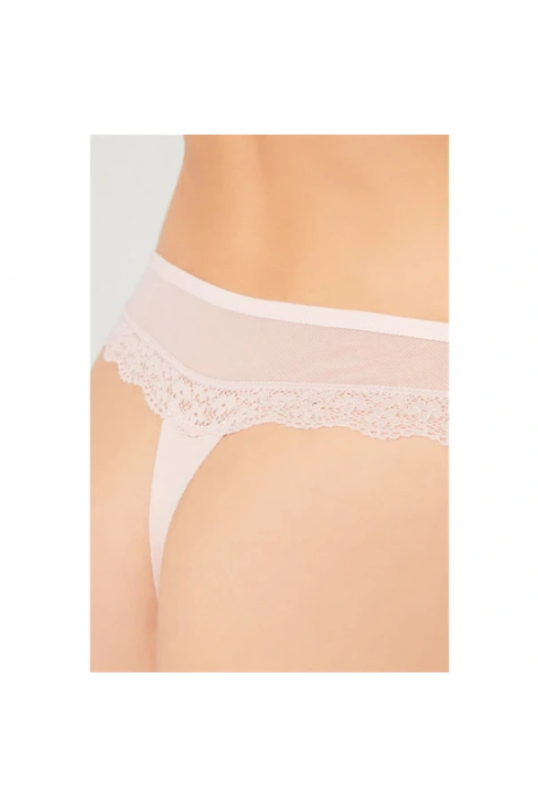 COTTONHİLL Tül ve Dantel Detaylı  Külot-Pudra