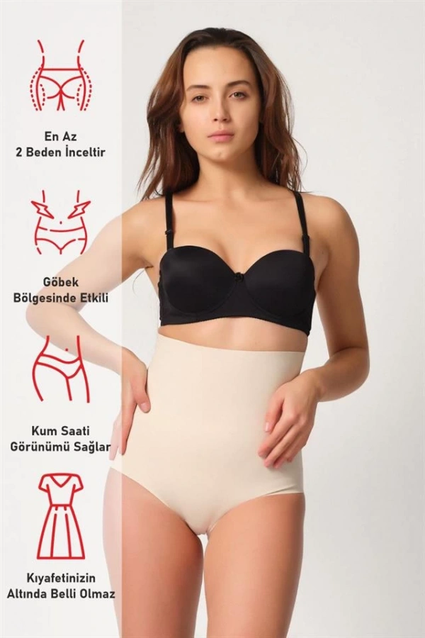 Emay 2708 Lazer Yüksek Bel Kesim Slip Korse