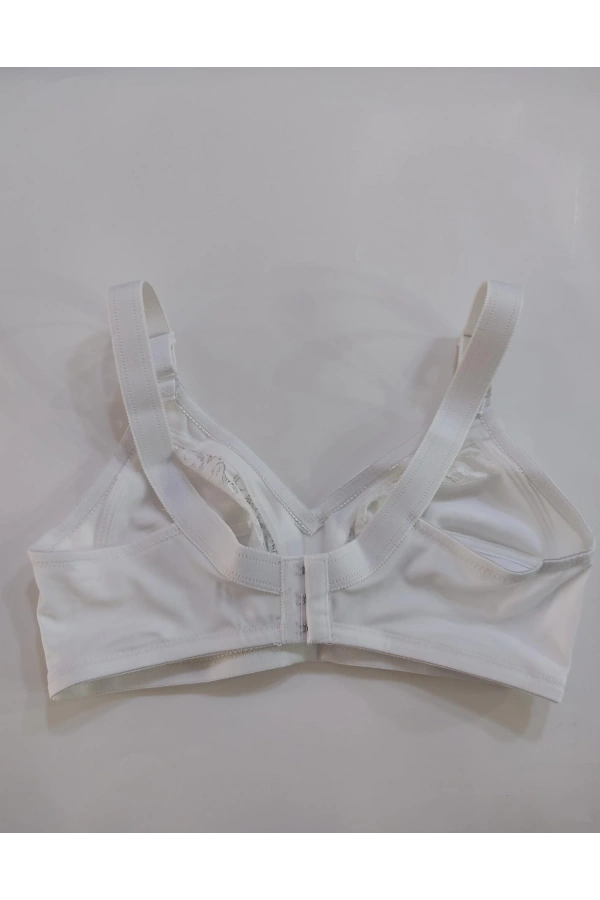 F.K Dantel Detaylı Toparlayıcı Beyaz Sütyen - 1003