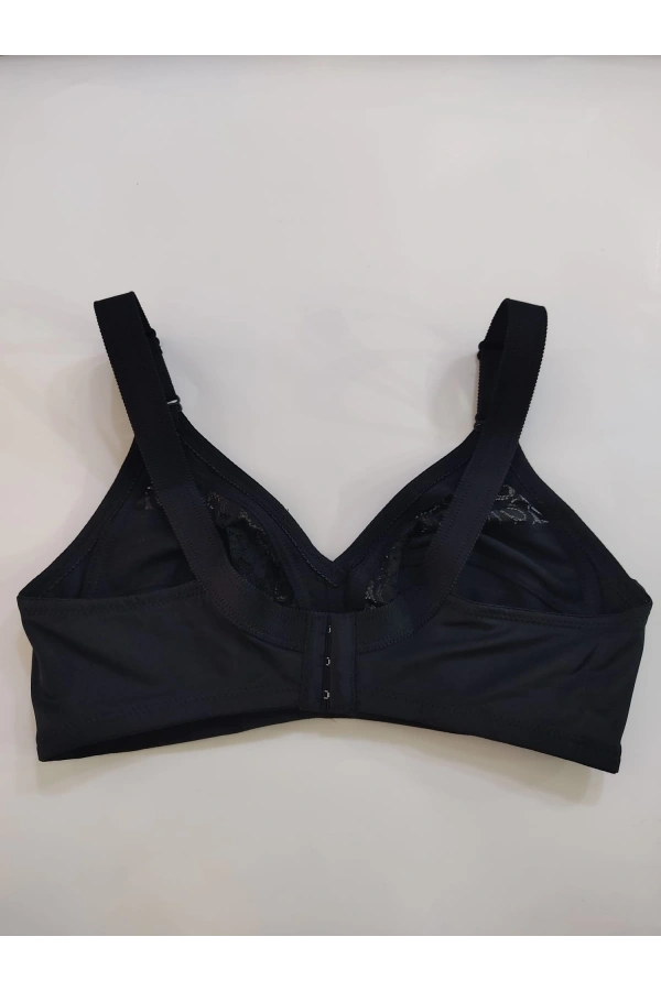 F.K Dantel Detaylı Toparlayıcı Siyah Sütyen - 1003