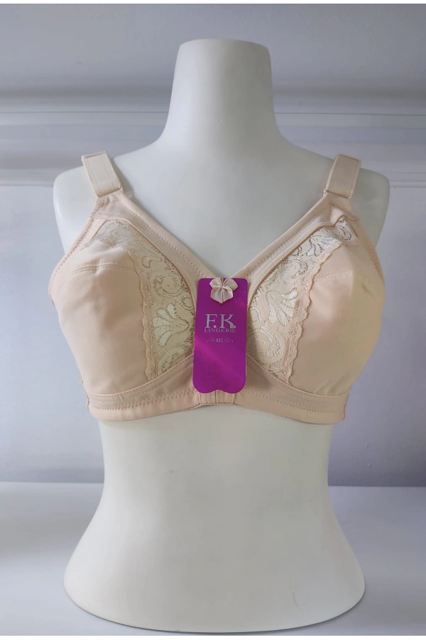 F.K Dantel Detaylı Toparlayıcı Ten Sütyen - 1003