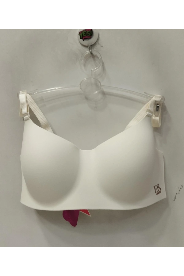 F.K Kadın Desteksiz ve Balensiz Yumuşak Ekru Sütyen