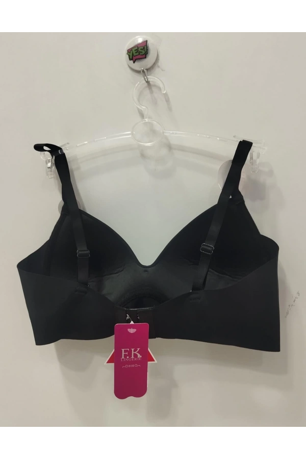 F.K Nefes Alan Kumaş Dolgusuz Lazer Kesim Siyah Sütyen - 508