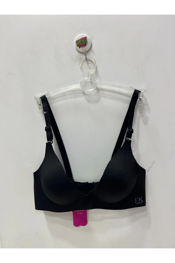 F.K Desteksiz Lazer Kesim Siyah Sütyen - 662