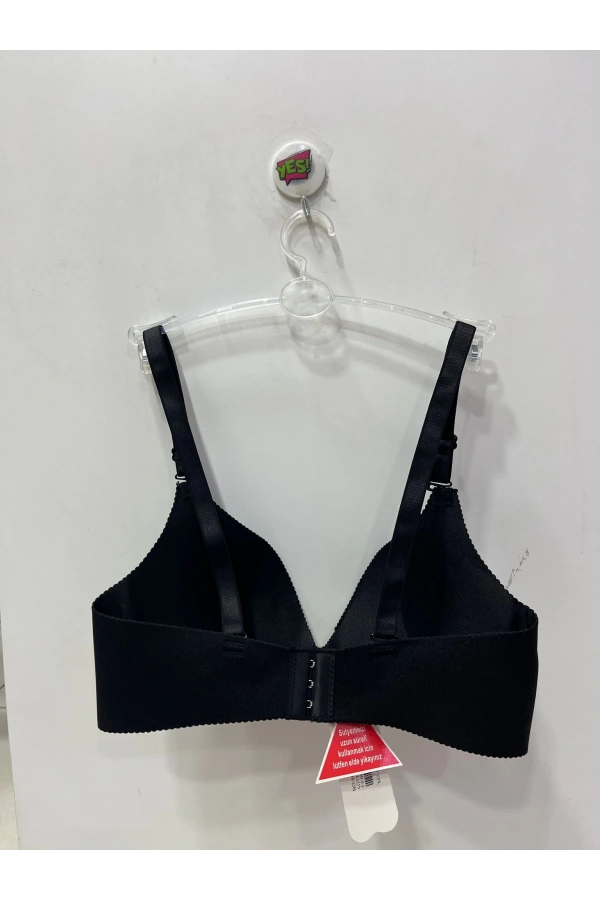 F.K Desteksiz Lazer Kesim Siyah Sütyen - 662